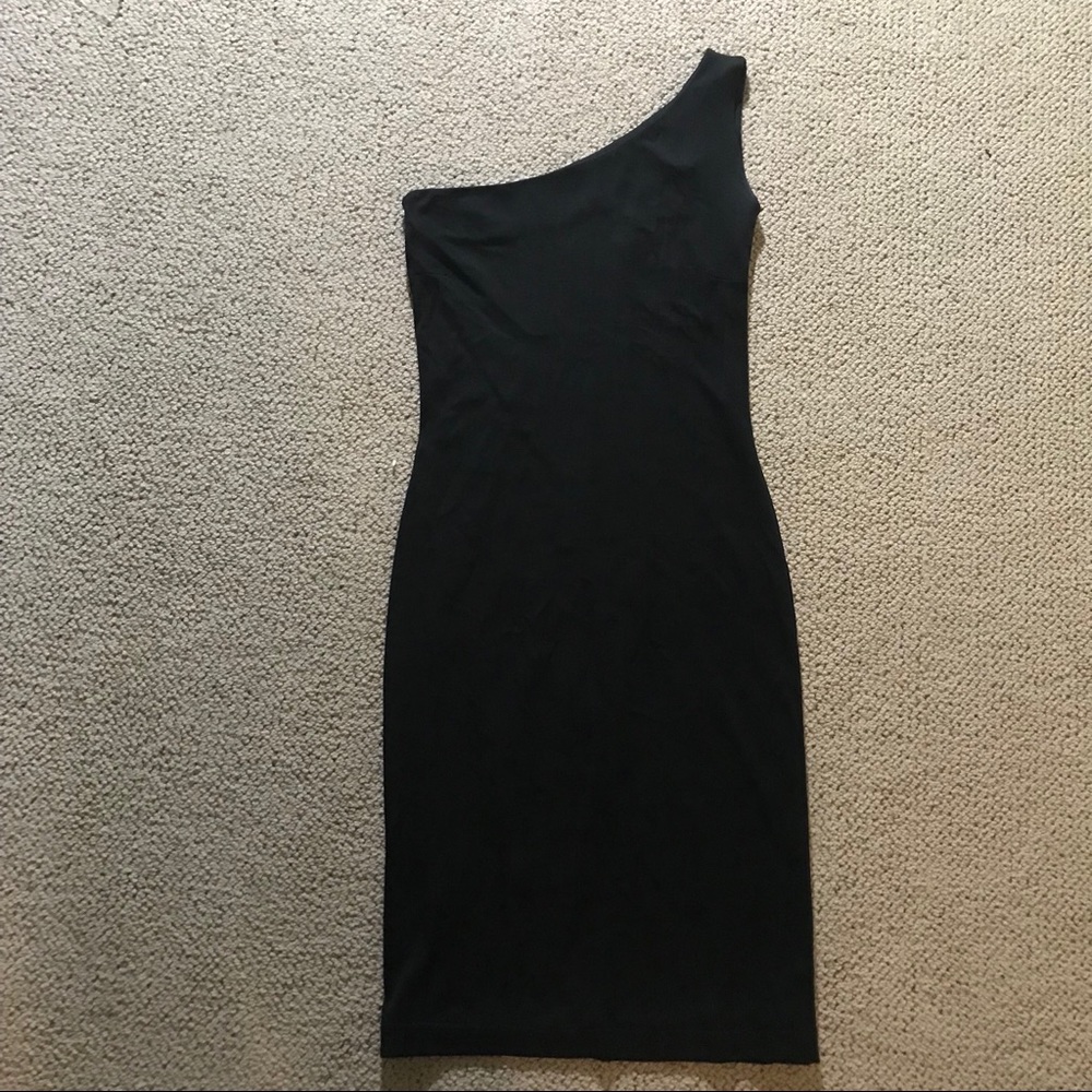 Gucci sheath dress, one shoulder, lined
